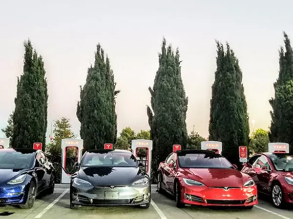 Tesla Supercharger Site in San Mateo, CA